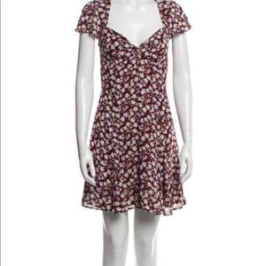 Reformation Red Floral Print Dress